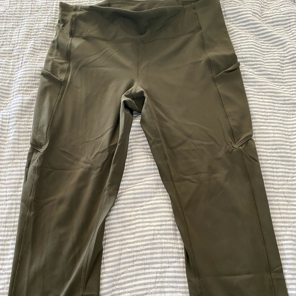 Green Lululemon Leggings with Pockets